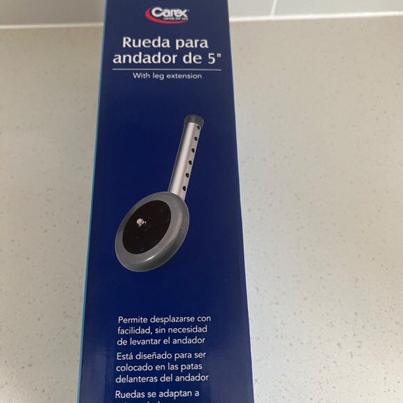 Carex Walker Wheels With Leg Extensions (2)--Size 5" - Picture 3 of 7